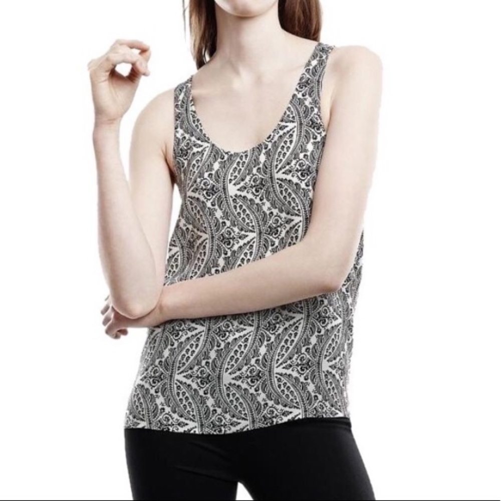 GUC Theory Silk Paisley Print Sleeveless Blouse
